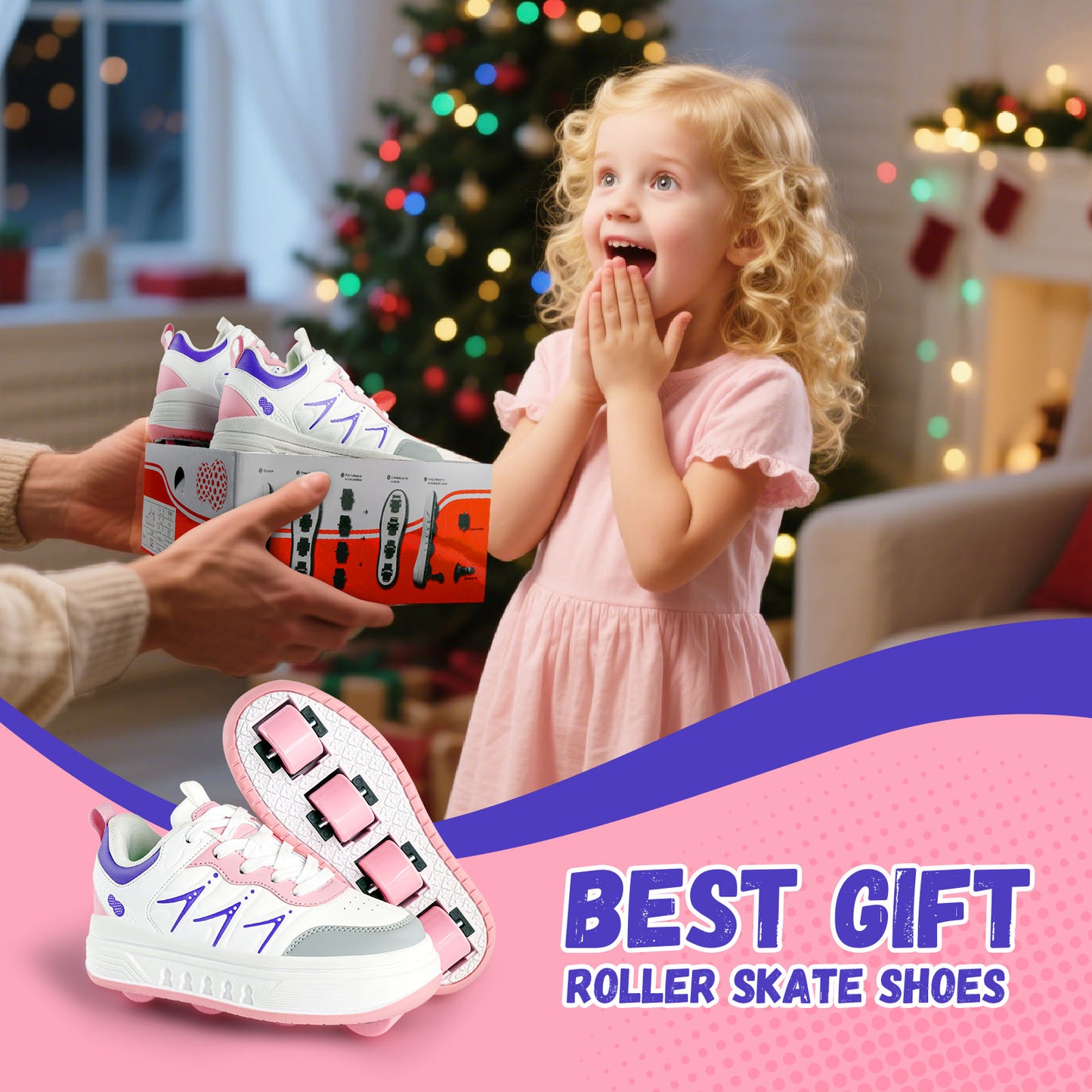 Unisex Roller Sneakers with Retractable Wheels – Multiple Colors Available
