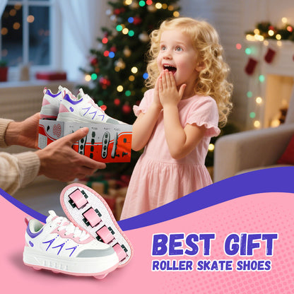 Unisex Roller Sneakers with Retractable Wheels – Multiple Colors Available